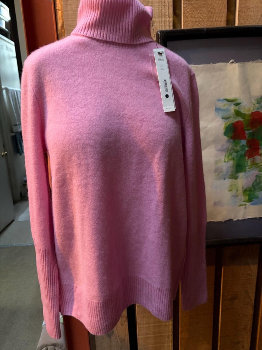NWT! Gorgeous pink cashmere turtleneck sweater!!!!!!